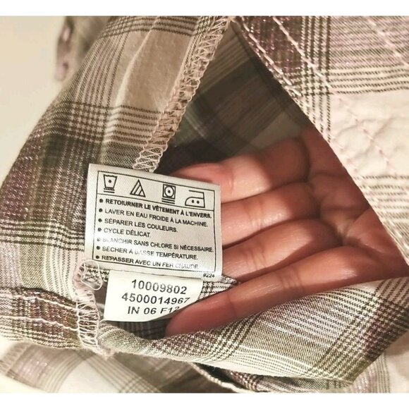 Ariat Women's Studded Pink Plaid Long Sleeve Evelyn Snap Western Shirt Sz Large - Picture 10 of 11